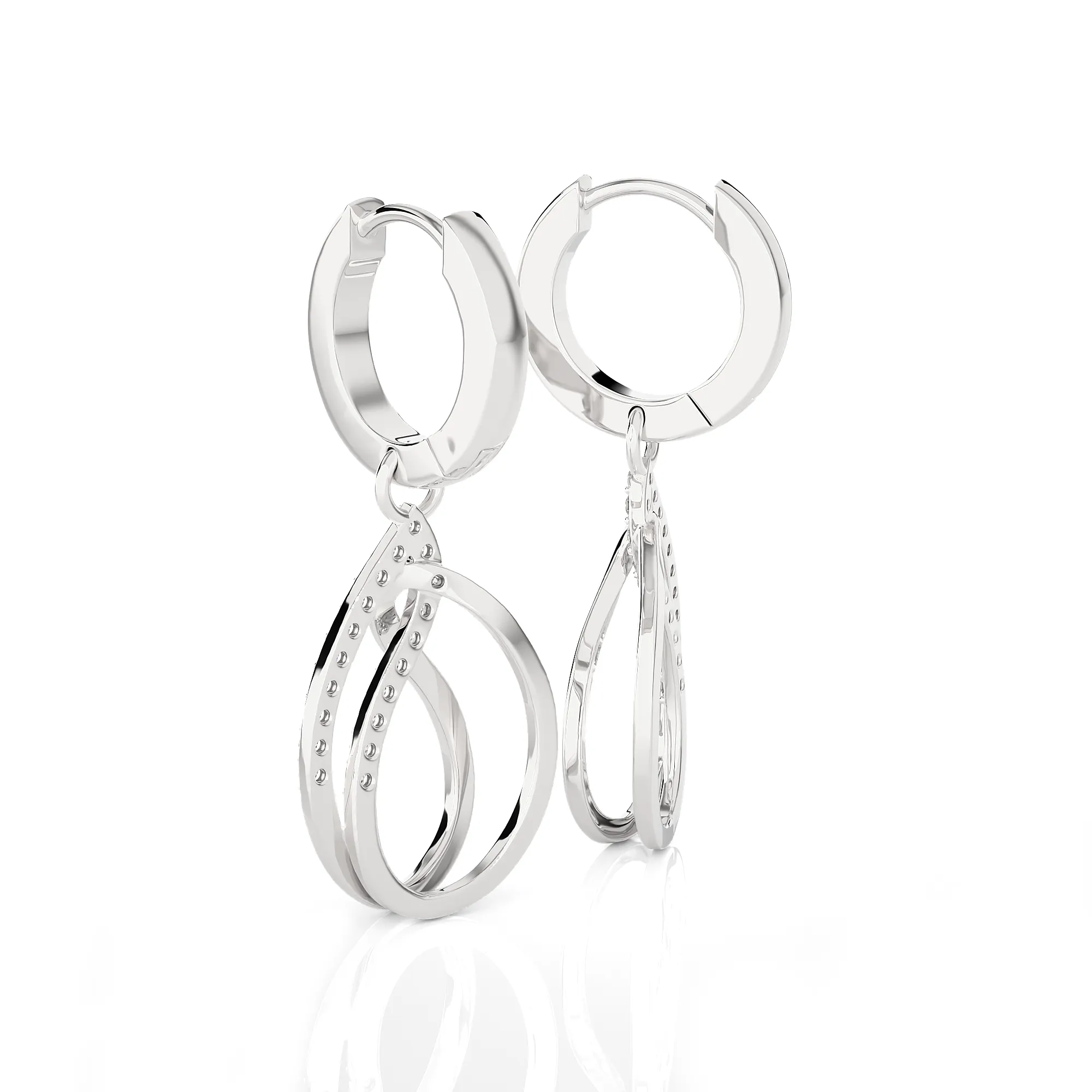 1/3 ctw Round Lab Grown Diamond Drop Earrings