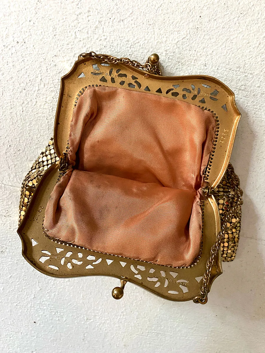 1940's Whiting & Davis Gold Mesh Mini Bag