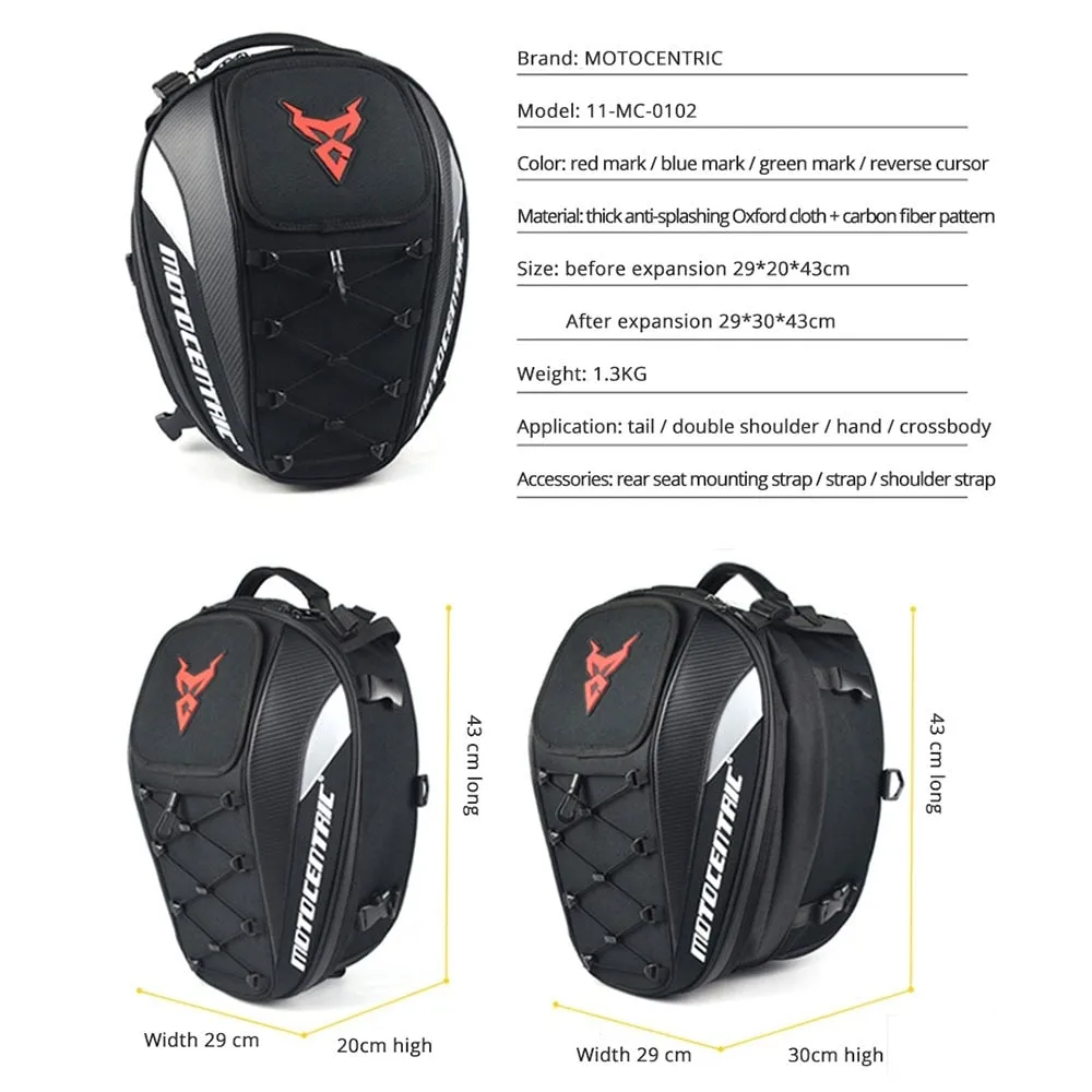 2 In 1 Motorcycle Seat Bag and BackPack