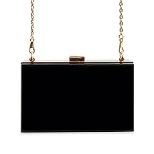 ACRYLIC BOX CLUTCH - BLACK