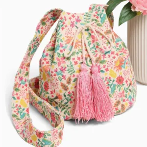 Amelia Patterned Crossbody Bucket Bag