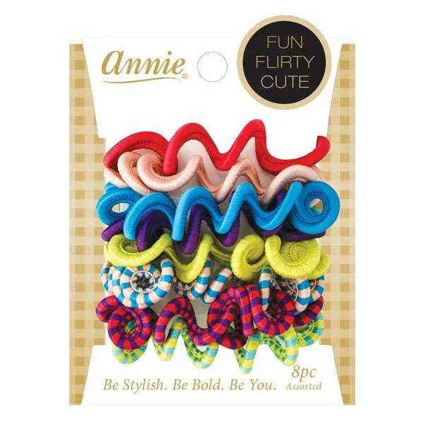 Annie Swirl Ponytailer 8ct Asst