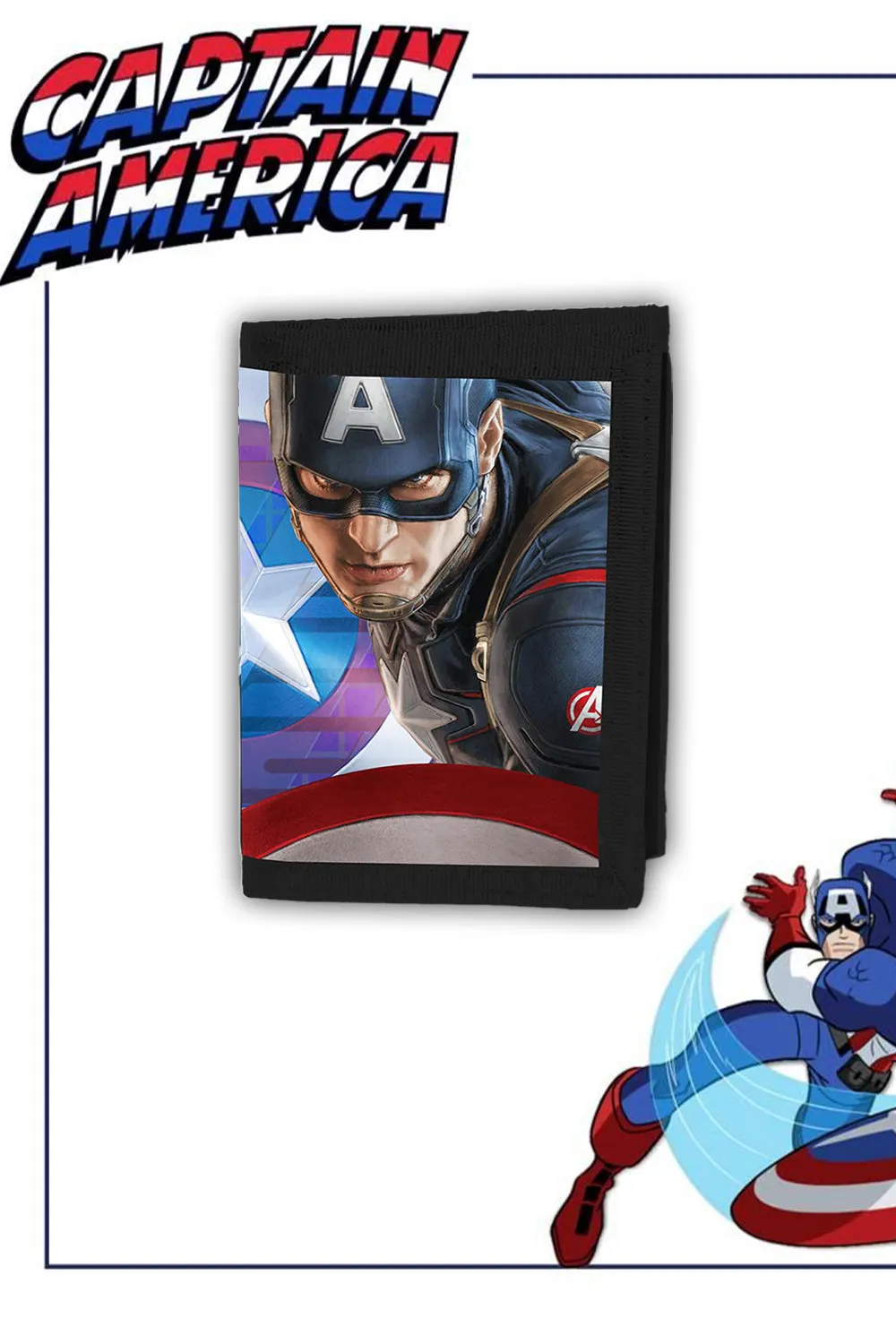 Avengers Marvel Comics Age of Ultron Lenticular 3D Velcro Wallet - Captain America