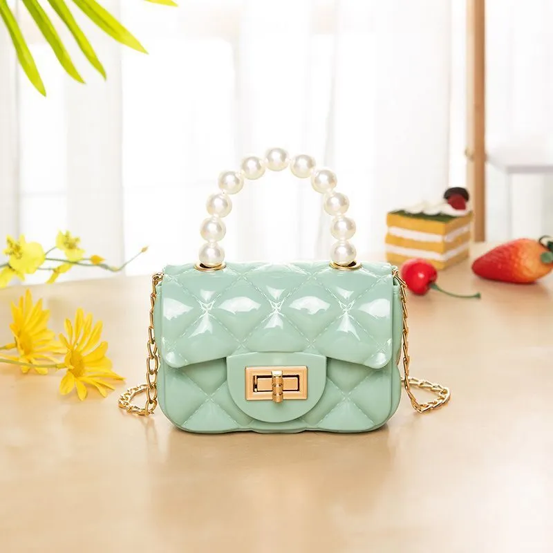 Babymoon Kids Jelly Sling Purse Fashion Handbag | 9x13x5 CM | Green