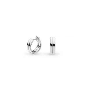 Bevel Unity Huggie Hoop Earrings 61171RP