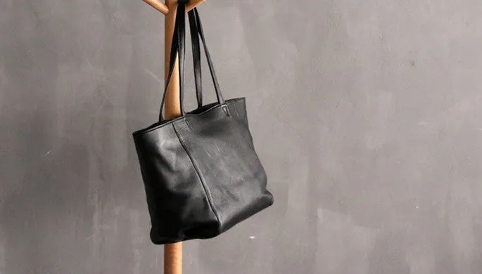 Black LEATHER Large WOMENs Tote Bag Work Tote Purses FOR WOMEN