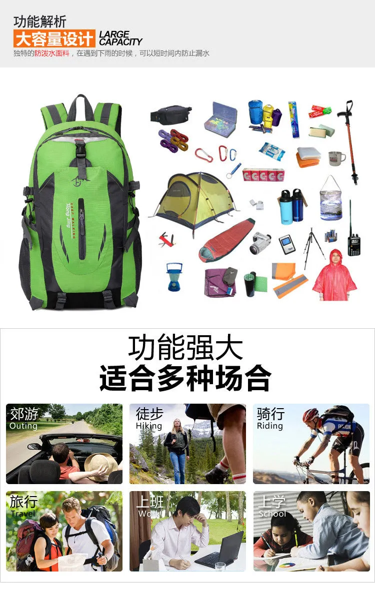 Black Outdoor Swagger Bag Polyamides and Nylon Backpack for Travel