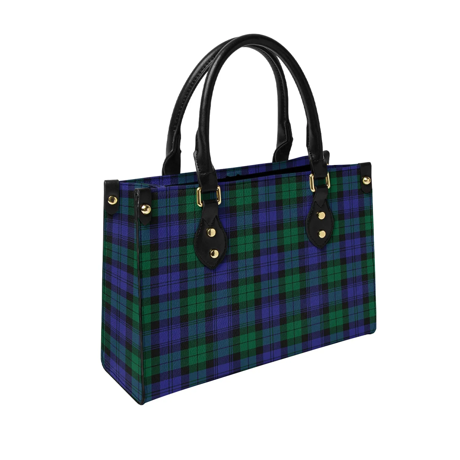 Black Watch Modern Tartan Leather Bag