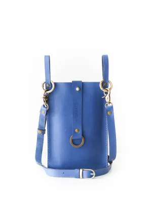 Blue Leather Phone Bag