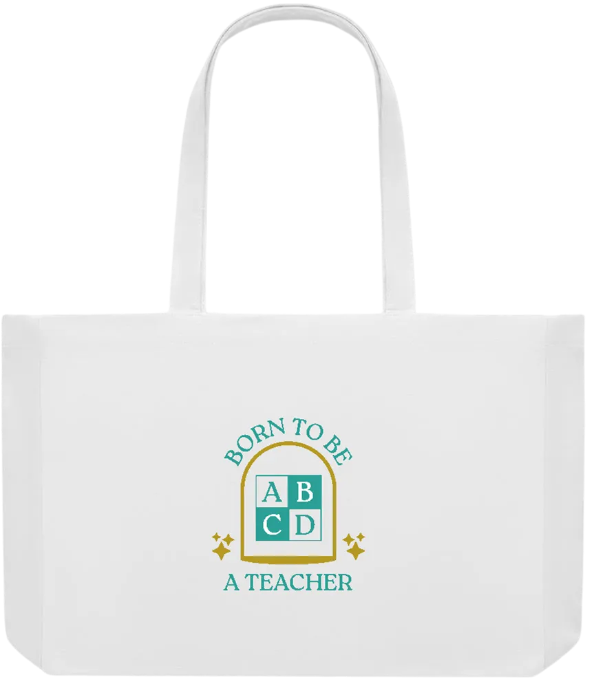 Born to be a Teacher Design - Premium large recycled shopping tote bag