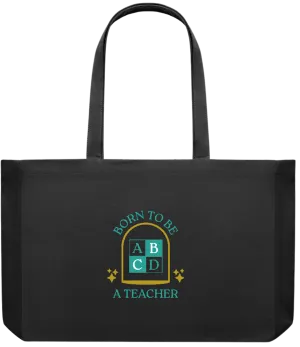 Born to be a Teacher Design - Premium large recycled shopping tote bag