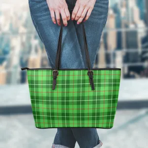 Boyle Tartan Leather Tote Bag