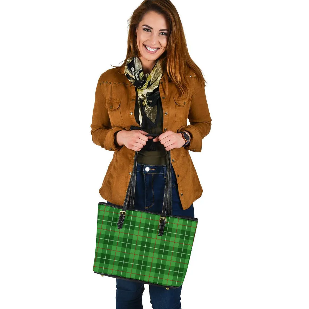 Boyle Tartan Leather Tote Bag