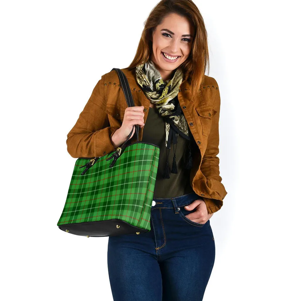 Boyle Tartan Leather Tote Bag