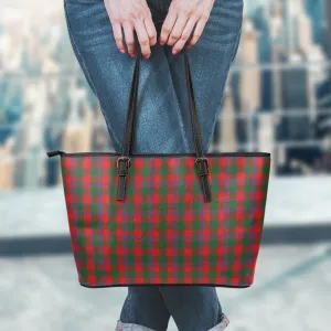 Bruce Old Tartan Leather Tote Bag