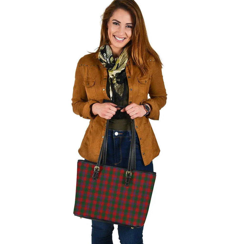 Bruce Old Tartan Leather Tote Bag