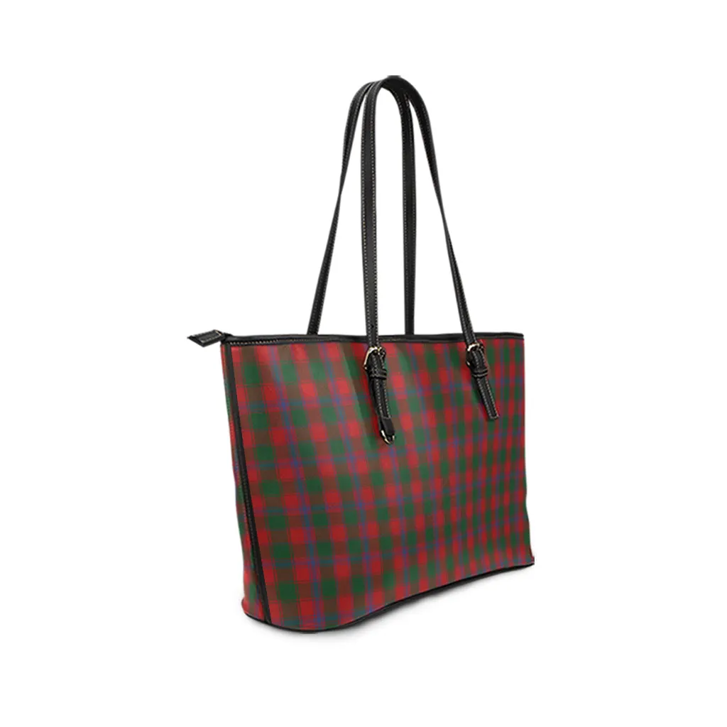 Bruce Old Tartan Leather Tote Bag