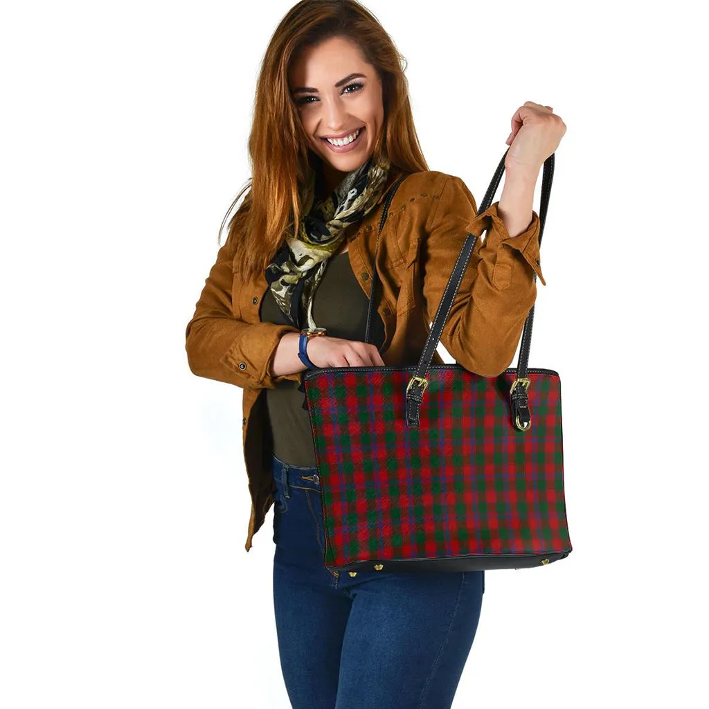 Bruce Old Tartan Leather Tote Bag