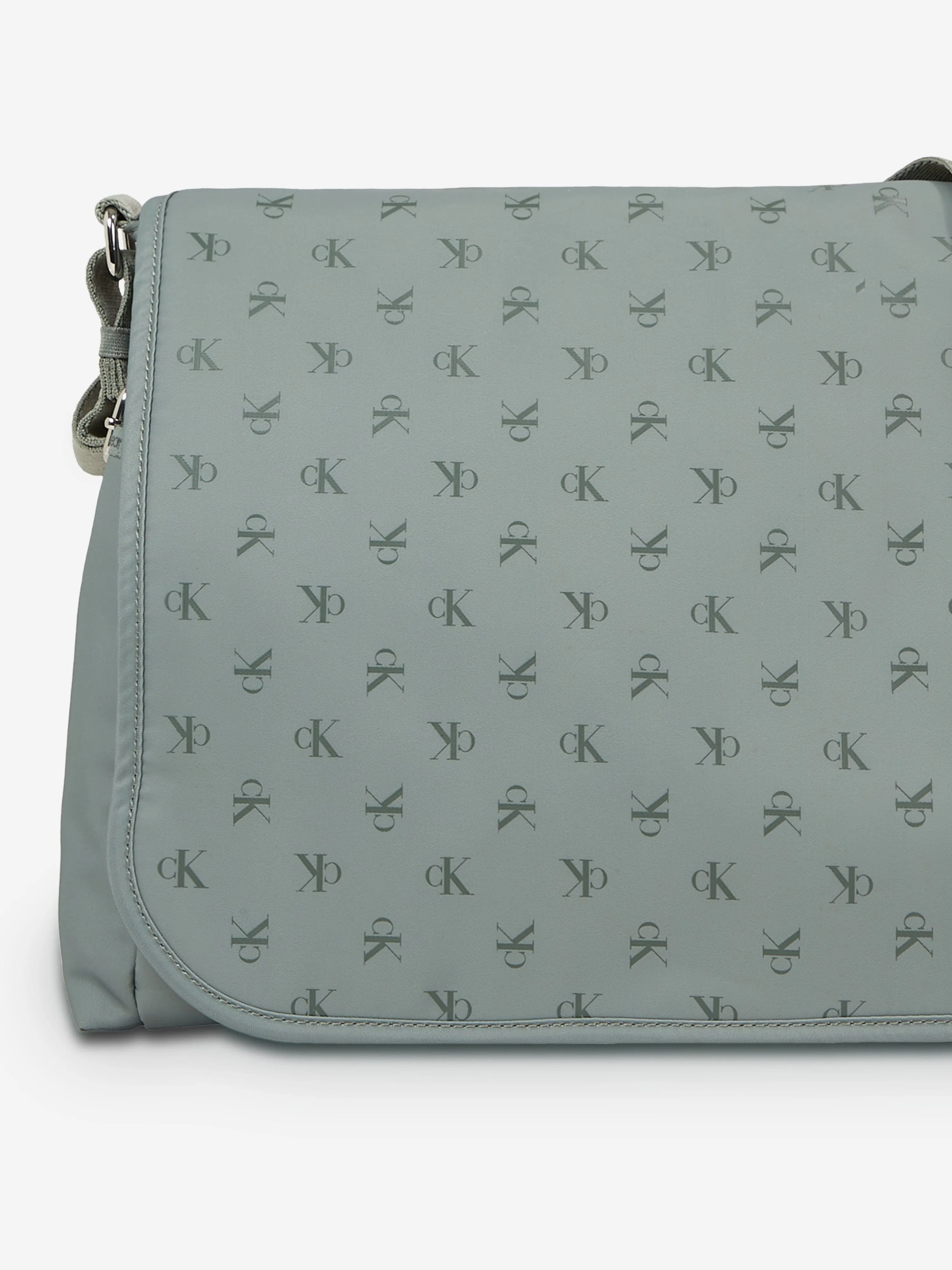 Calvin Klein Baby CK AOP Messenger Changing Bag in Green (30cm)