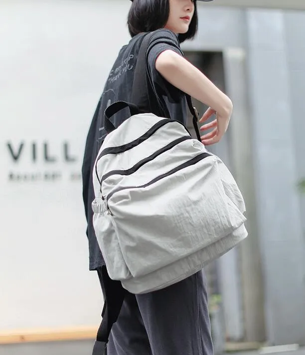 Casual Large Backpack Simple Women Travel Shoulder Bag 020