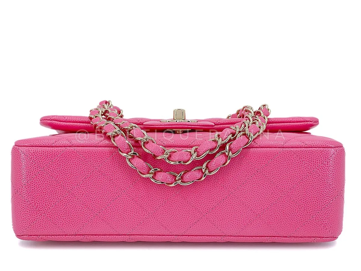 Chanel 20S Barbie Pink Caviar Small Classic Double Flap Bag GHW