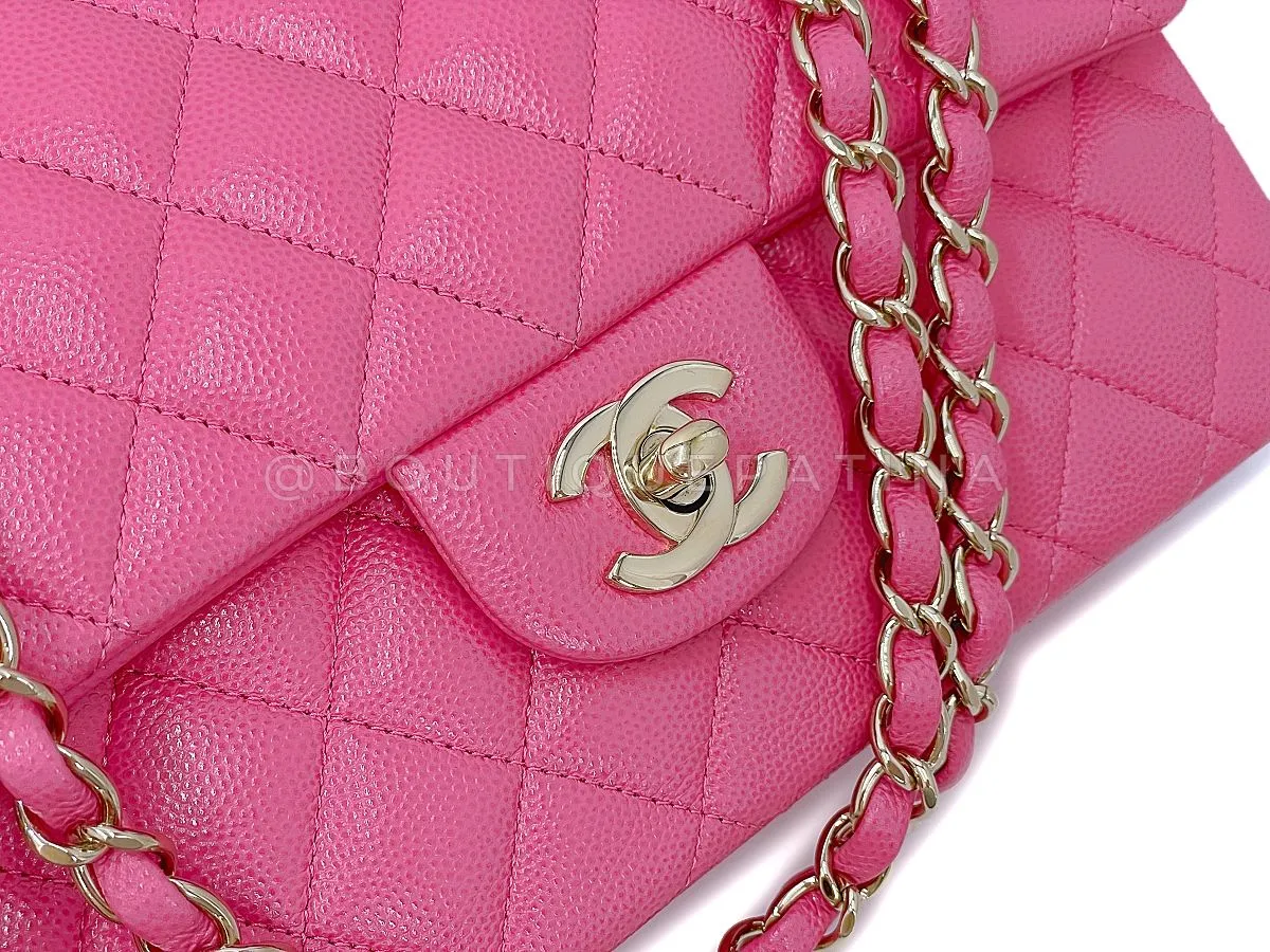 Chanel 20S Barbie Pink Caviar Small Classic Double Flap Bag GHW