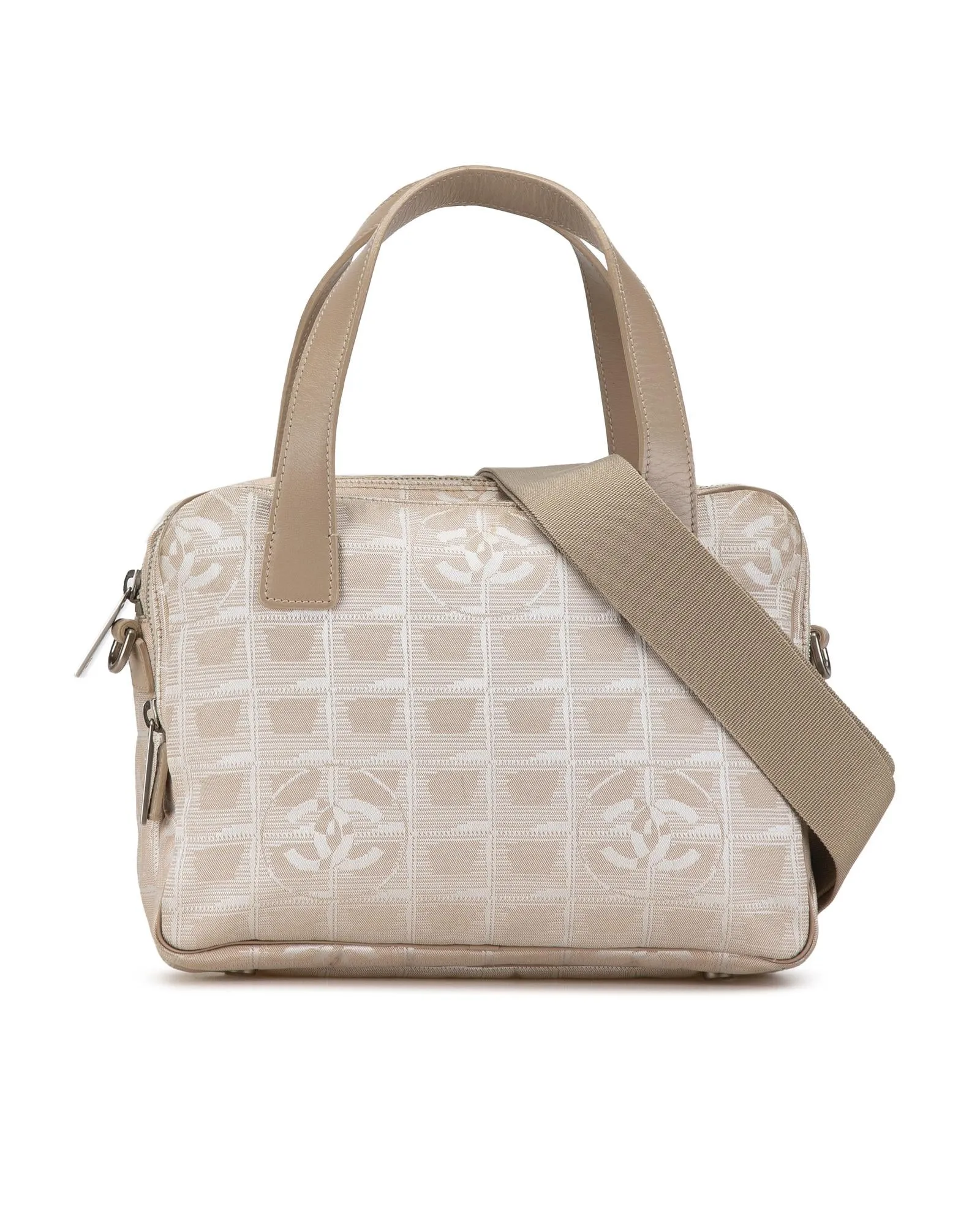 Chanel Classic Beige Canvas Messenger Bag