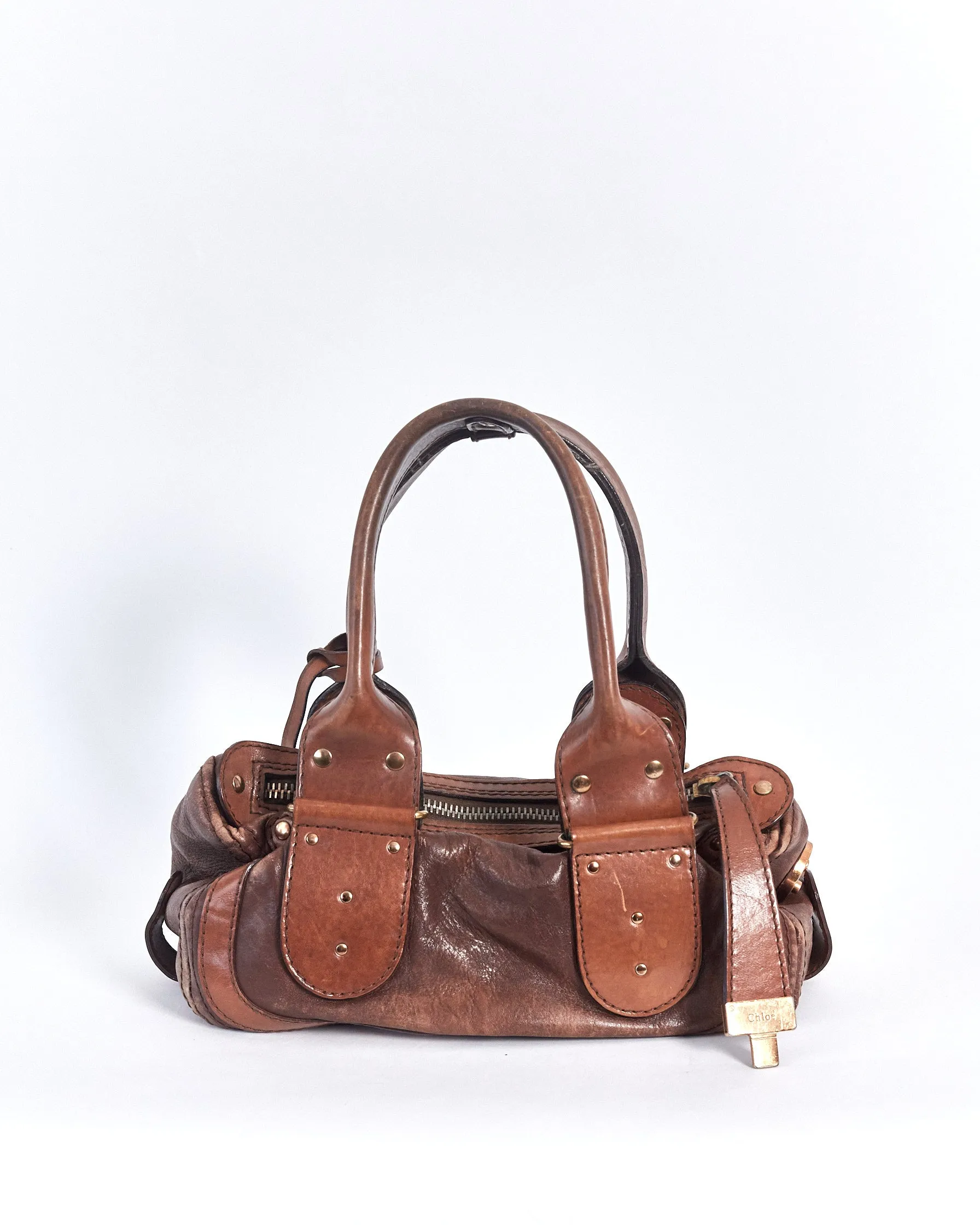 Chloé 'bay' leather handbag, brown