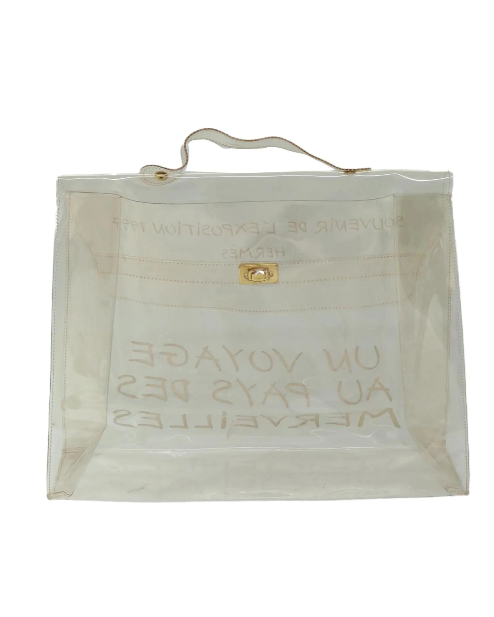 Clear Vinyl Kelly Hand Bag by Hermes