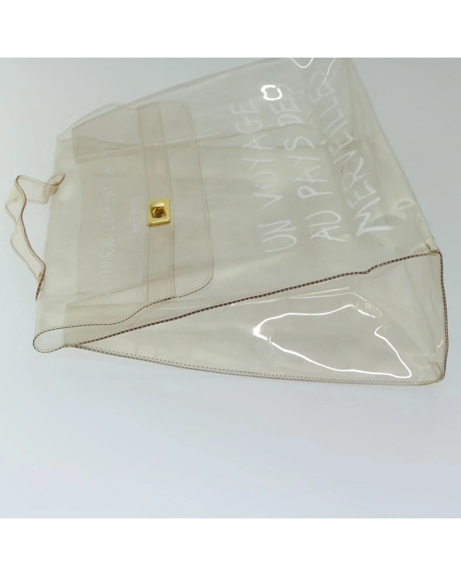 Clear Vinyl Kelly Hand Bag by Hermes