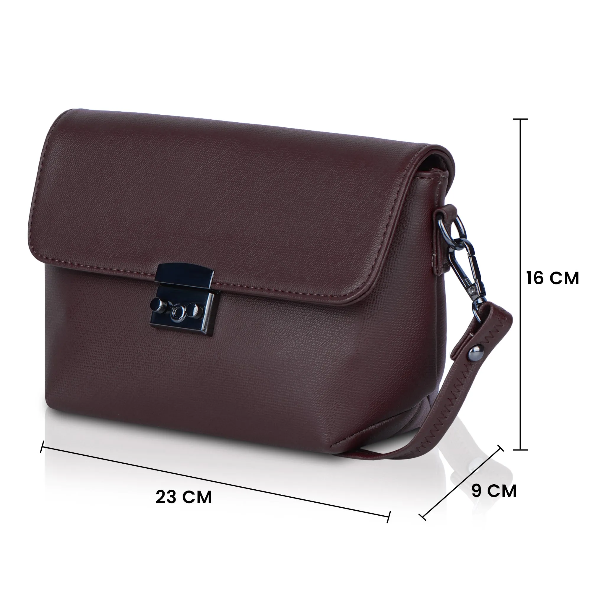 Corba Stylish Sling Bag Dark Brown