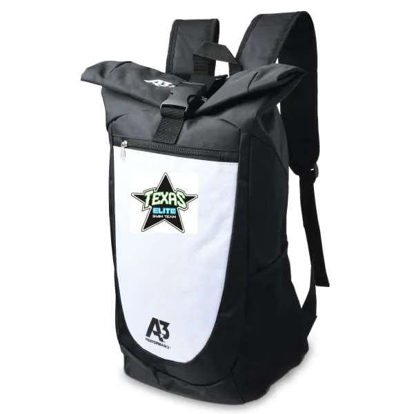 Custom Texas Elite Swim Team Logo Roll-Top Backpack