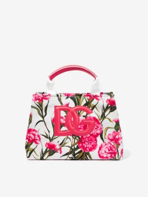 Dolce & Gabbana Girls Carnations Tote Bag in White