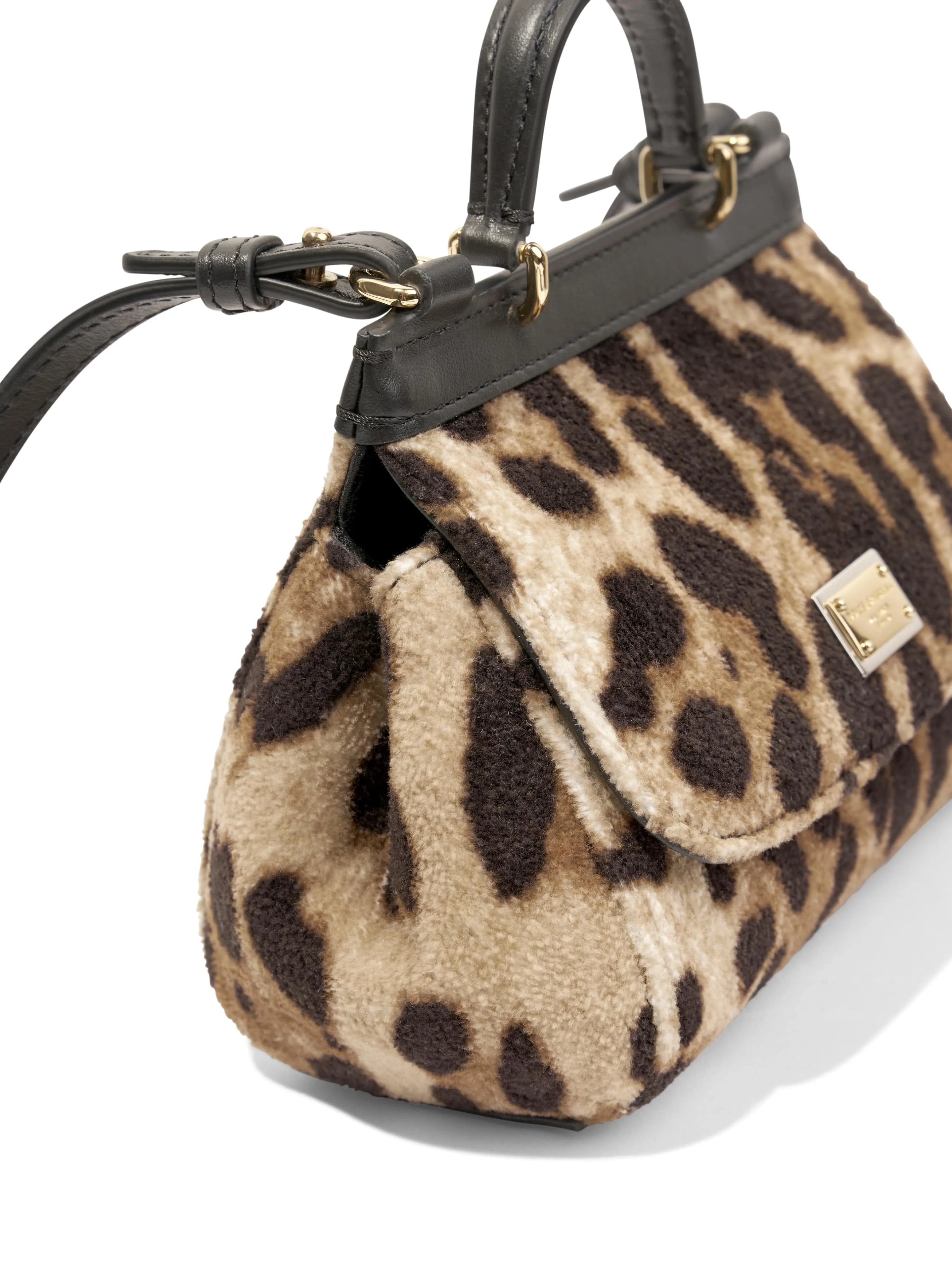 Dolce & Gabbana Girls Leopard Print Handbag in Beige