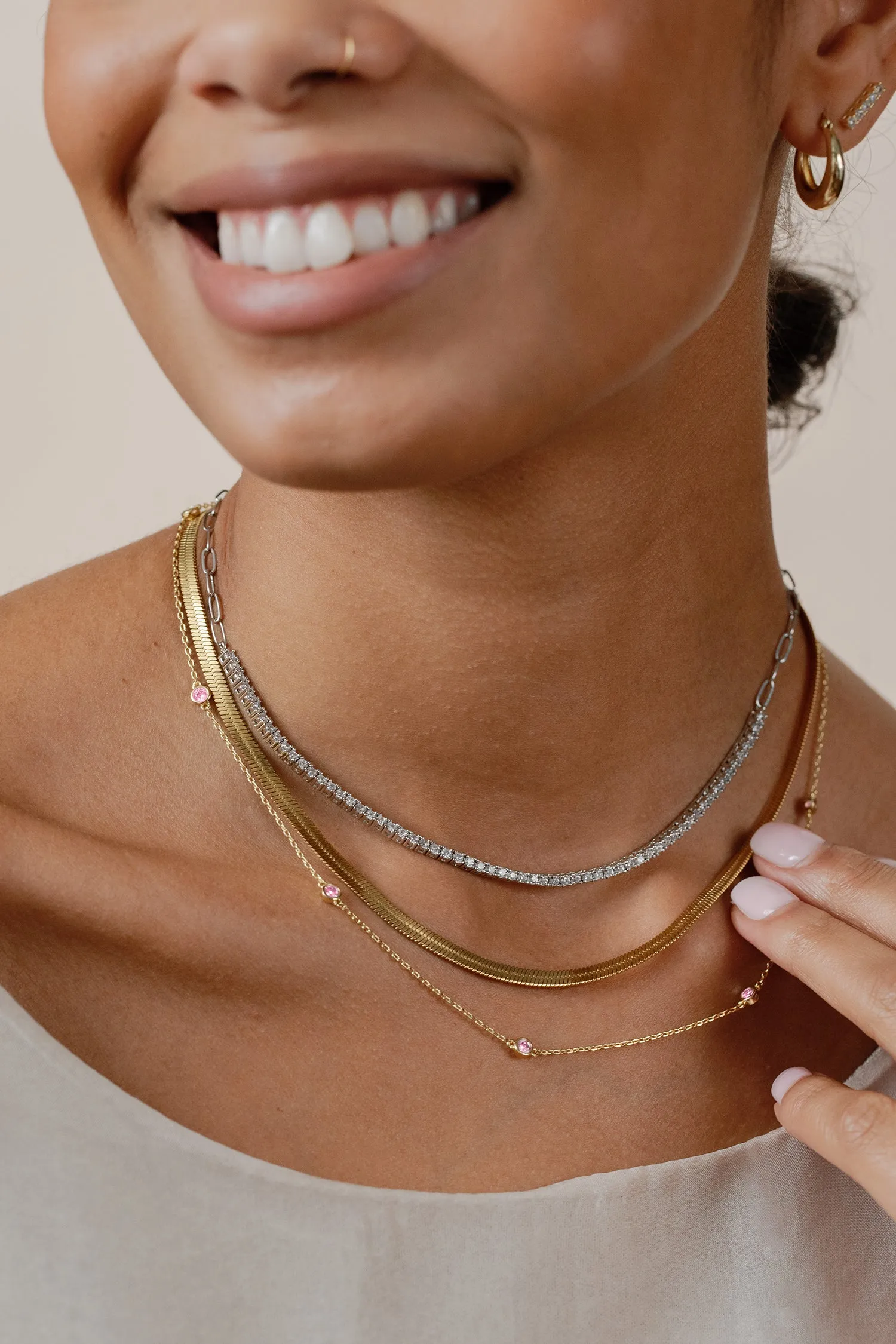 Eleanor Pavé Chain Necklace