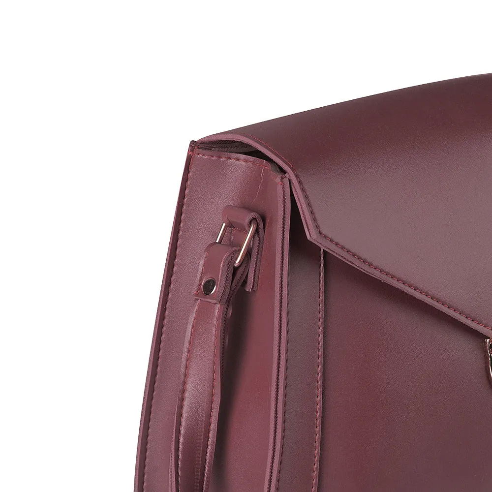 EVA MAROON HANDBAG