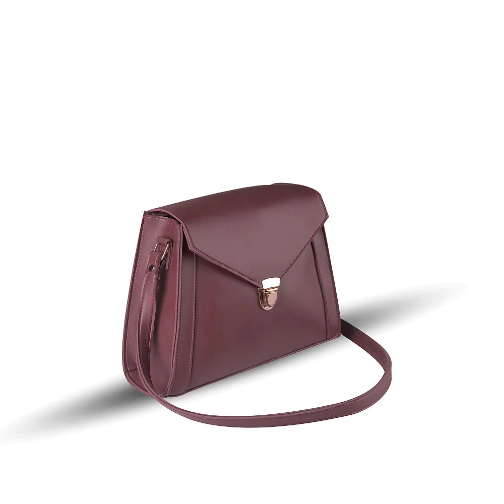 EVA MAROON HANDBAG