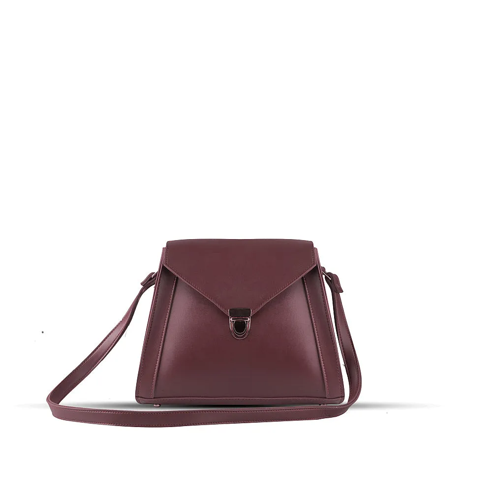 EVA MAROON HANDBAG