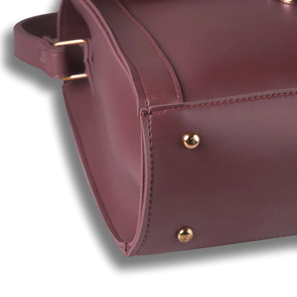 EVA MAROON HANDBAG