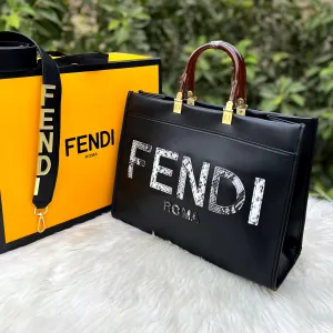 Fendi-Inspired Master Quality Women Handbag (Black)