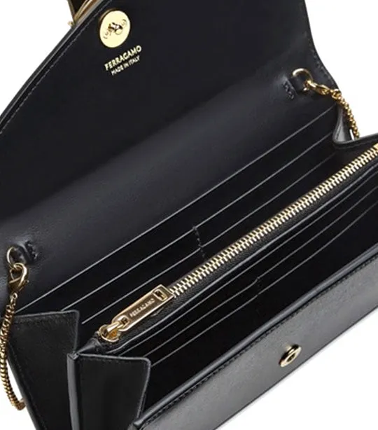 Fiamma Wallet with Chain Black