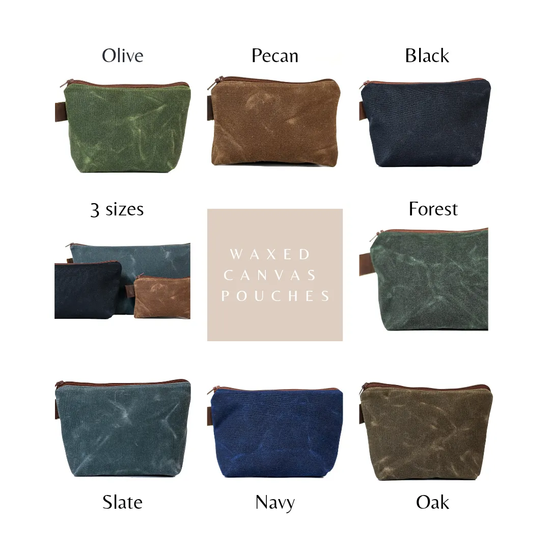 Flagship Colors | Handmade Waxed Canvas Zipper Pouch