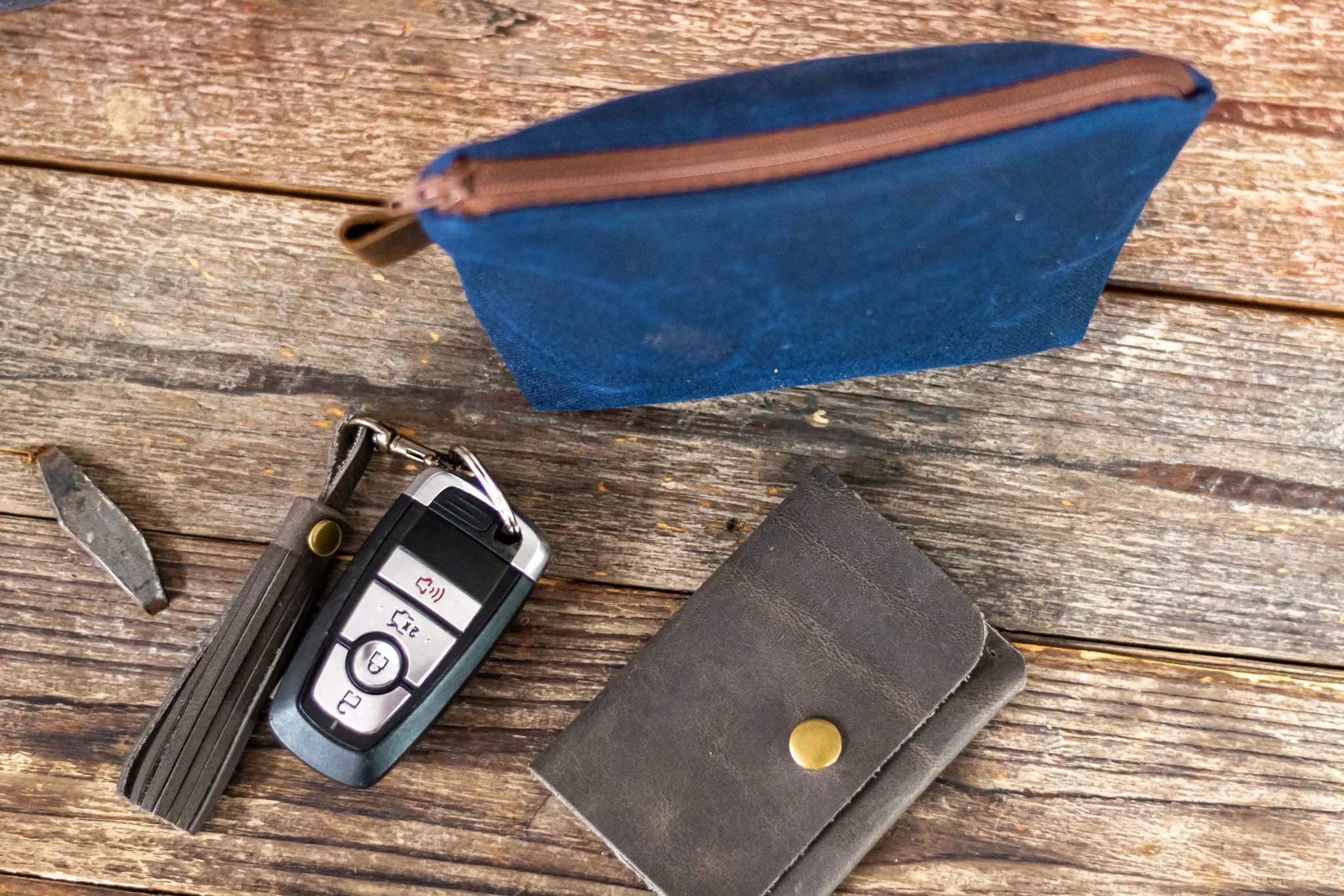 Flagship Colors | Handmade Waxed Canvas Zipper Pouch