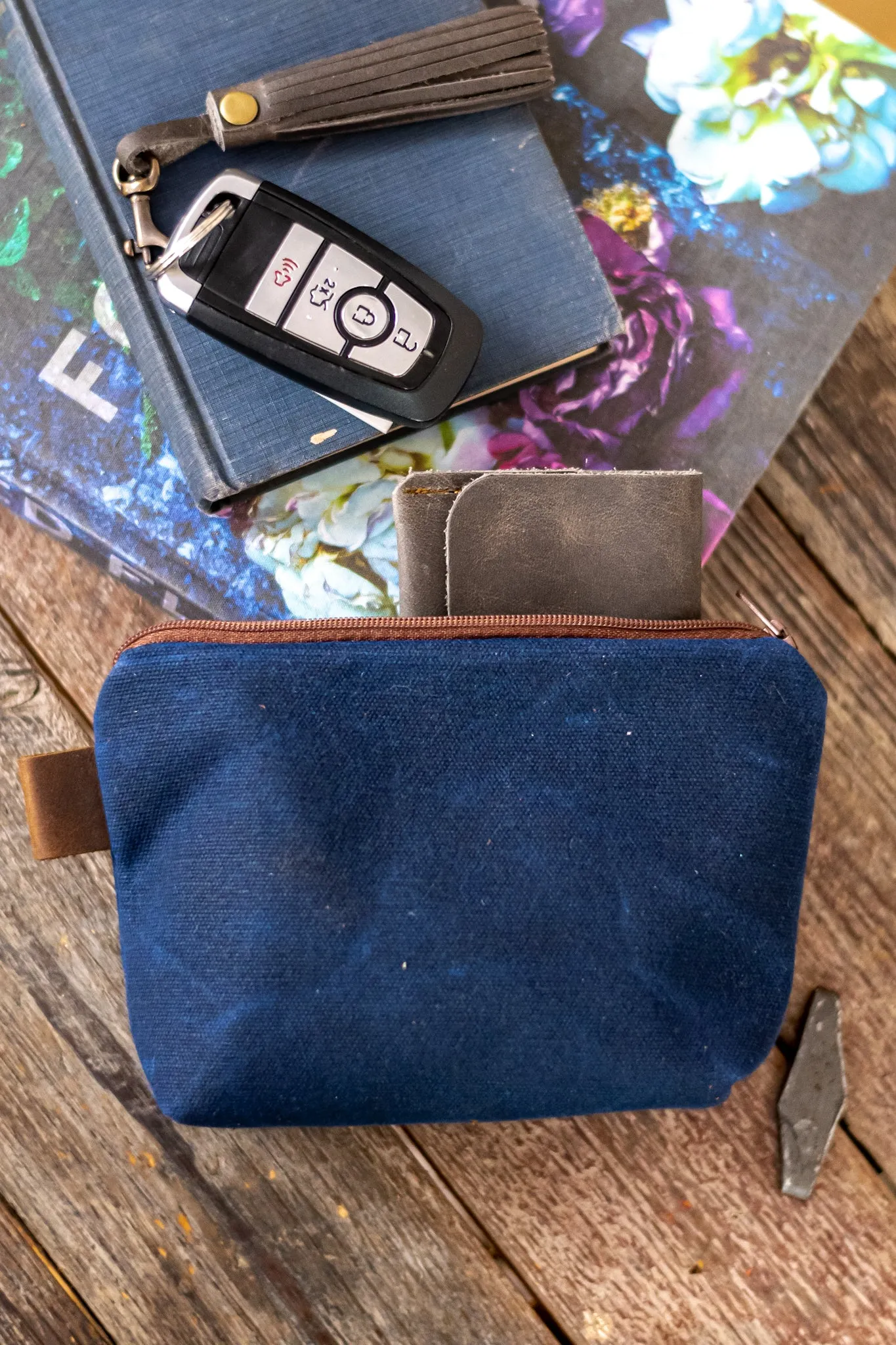 Flagship Colors | Handmade Waxed Canvas Zipper Pouch