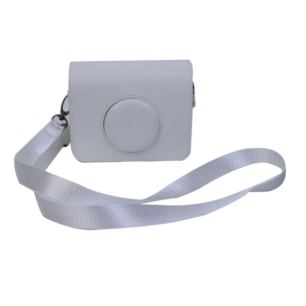 Fujifilm Instax Mini Evo PU leather case with strap - White