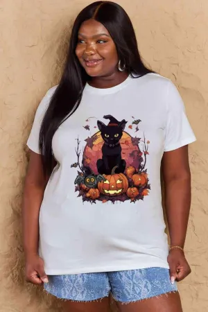 Full Size Halloween Theme Graphic T-Shirt