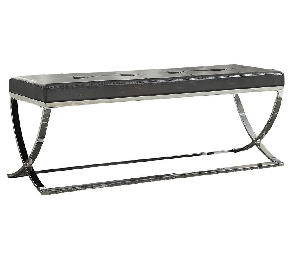 G501156 Contemporary Chrome Bench