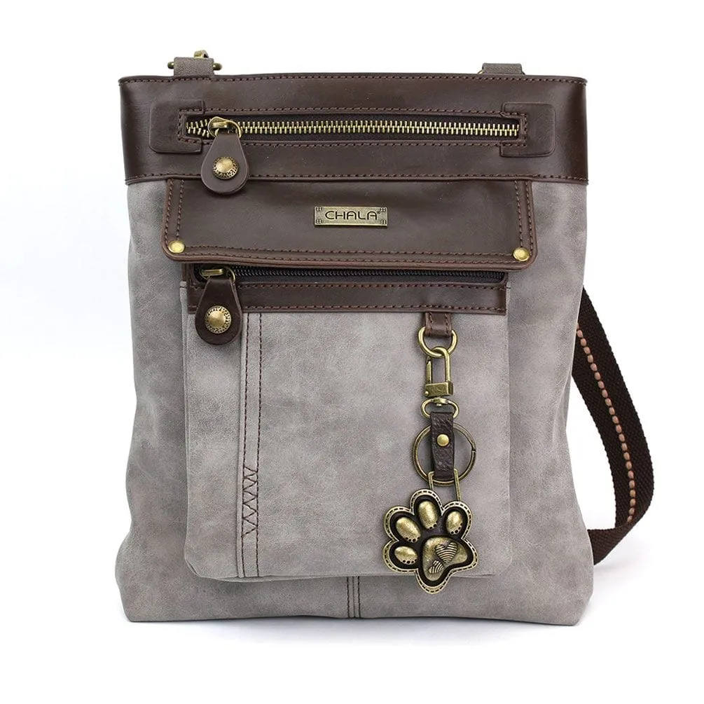 Gemini Crossbody Bag with Paw Keychain by Chala VEGAN