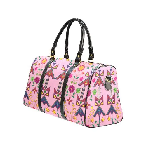 Geometric Floral Spring-Sunset Waterproof Travel Bag