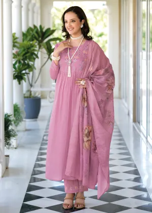 Graceful Pink Mal Mal Cotton Casual Look Salwar Suit